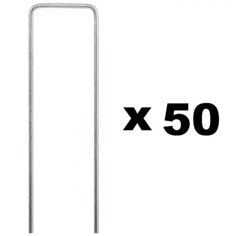 GT GARDEN Lot De 50 Piquets De Fixation Pour Jardin En Acier Galvanisé - 30 X 200 Mm 2 GT GARDEN Lot De 50 Piquets De Fixation Pour Jardin En Acier Galvanisé - 30 X 200 Mm