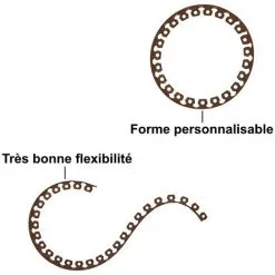 GT GARDEN Bordure De Jardin Flexible Marron - 3,8 Cm X 10 Mètres Avec 20 Piquets D'ancrage -Gt Garden Boutique 26970516 3