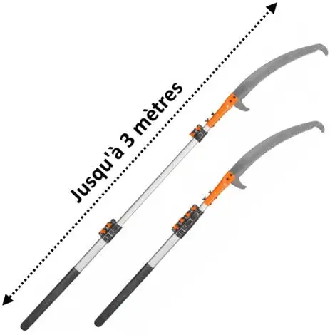 GT GARDEN Scie D'élagage Télescopique - Longueur 300 Cm 4 GT GARDEN Scie D'élagage Télescopique - Longueur 300 Cm – Image 2