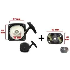 GT GARDEN Lanceur Avec Cloche Pour Débroussailleuse, Multifonction 4 En 1, Outil Sur Perche Et Tarière