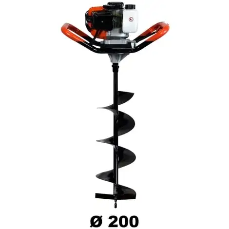 GT GARDEN Tarière Thermique 52 Cm3, 3 CV + Mèche 200 Mm 3 GT GARDEN Tarière Thermique 52 Cm3, 3 CV + Mèche 200 Mm