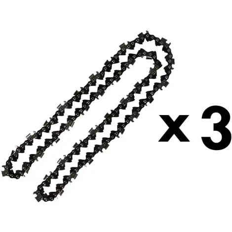 GT GARDEN Lot De 3 Chaînes 76 Maillons Pour Tronçonneuse 3 GT GARDEN Lot De 3 Chaînes 76 Maillons Pour Tronçonneuse