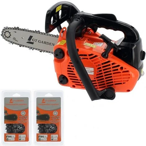 GT GARDEN Tronçonneuse élagueuse Thermique 25 Cm3, 1.2 CV, Guide 26 Cm, 2 Chaînes 3 GT GARDEN Tronçonneuse élagueuse Thermique 25 Cm3, 1.2 CV, Guide 26 Cm, 2 Chaînes