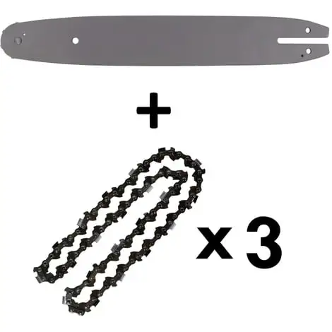 GT GARDEN Guide 12 Pouces (30 Cm) Avec Lot De 3 Chaînes 44 Maillons Pour Multifonction 4 En 1 Et Outil Sur Perche 3 GT GARDEN Guide 12 Pouces (30 Cm) Avec Lot De 3 Chaînes 44 Maillons Pour Multifonction 4 En 1 Et Outil Sur Perche