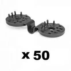 GT GARDEN Lot De 50 Clips De Fixation Gris Pour Brise Vue