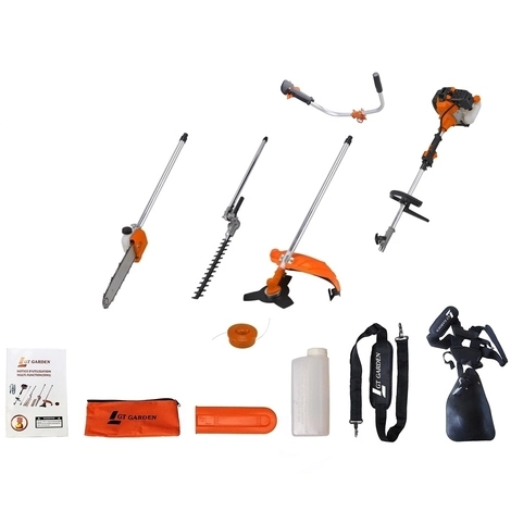 GT GARDEN Multifonction Thermique 4 En 1 Avec Guidon : Tronçonneuse - Débroussailleuse - Taille-haies 7 GT GARDEN Multifonction Thermique 4 En 1 Avec Guidon : Tronçonneuse - Débroussailleuse - Taille-haies – Image 5