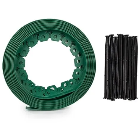 GT GARDEN Bordure De Jardin Flexible Verte - 5 Cm X 10 Mètres Avec 20 Piquets D'ancrage 4 GT GARDEN Bordure De Jardin Flexible Verte - 5 Cm X 10 Mètres Avec 20 Piquets D'ancrage – Image 2