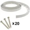 GT GARDEN Bordure De Jardin Flexible Blanche - 4 Cm X 10 Mètres Avec 20 Piquets D'ancrage -Gt Garden Boutique 64529893 1