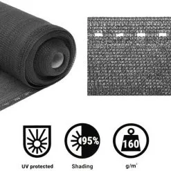 GT GARDEN Brise Vue Gris, 160 G/m² - 1,50 X 50 Mètres 7 GT GARDEN Brise Vue Gris, 160 G/m² - 1,50 X 50 Mètres -Gt Garden Boutique 70064842 3